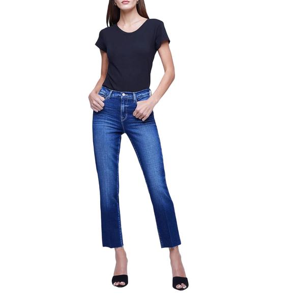 NEW L'AGENCE sada hi-rise crop slim jean in frisco - Picture 2 of 4